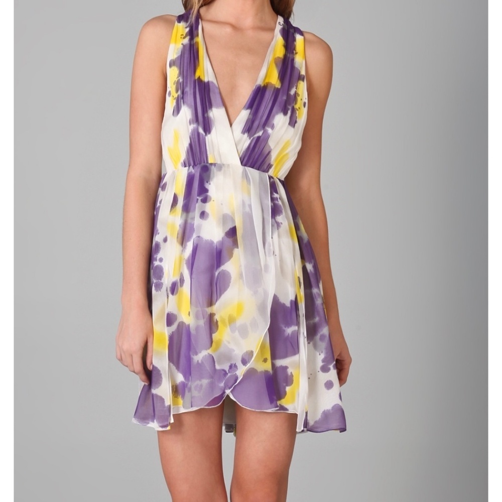 Alice+Olivia Connley V-Neck Mini Dress